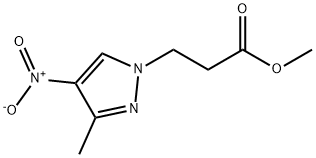 3-(3-甲基-4-硝基-吡唑-1-基)丙酸甲酯 结构式