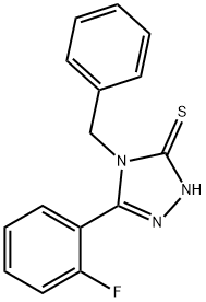 4-苄基-5-(2-氟苯基)-4H-1,2,4-三唑-3-硫醇 结构式
