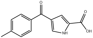 4-(4-甲基苯甲酰基)-1H-吡咯-2-羧酸 结构式