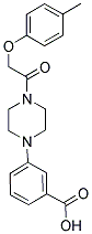 3-(4-[(4-METHYLPHENOXY)ACETYL]PIPERAZIN-1-YL)BENZOIC ACID 结构式