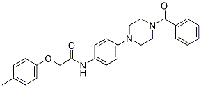 N-(4-(4-BENZOYLPIPERAZIN-1-YL)PHENYL)-2-(P-TOLYLOXY)ACETAMIDE 结构式