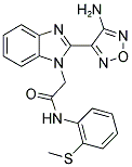 2-[2-(4-AMINO-1,2,5-OXADIAZOL-3-YL)-1H-BENZIMIDAZOL-1-YL]-N-[2-(METHYLTHIO)PHENYL]ACETAMIDE 结构式