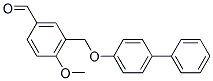 4-甲氧基-3-[(4-苯基苯氧基)甲基]苯甲醛 结构式