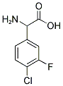 2-氨基-2-(4-氯-3-氟苯基)乙酸 结构式