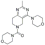 2-METHYL-4-MORPHOLIN-4-YL-6-(MORPHOLIN-4-YLCARBONYL)-5,6,7,8-TETRAHYDROPYRIDO[4,3-D]PYRIMIDINE 结构式