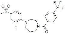 1-[2-FLUORO-4-(METHYLSULFONYL)PHENYL]-4-[4-(TRIFLUOROMETHYL)BENZOYL]-1,4-DIAZEPANE 结构式