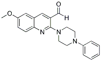 6-METHOXY-2-(4-PHENYL-PIPERAZIN-1-YL)-QUINOLINE-3-CARBALDEHYDE 结构式