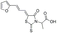 2-[5-(3-FURAN-2-YL-ALLYLIDENE)-4-OXO-2-THIOXO-THIAZOLIDIN-3-YL]-PROPIONIC ACID 结构式