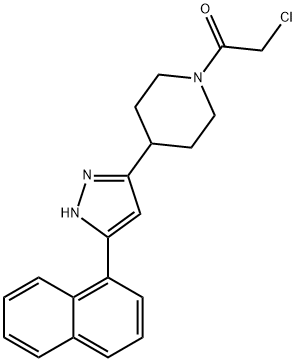 2-CHLORO-1-(4-[5-(1-NAPHTHYL)-1H-PYRAZOL-3-YL]PIPERIDINO)-1-ETHANONE 结构式