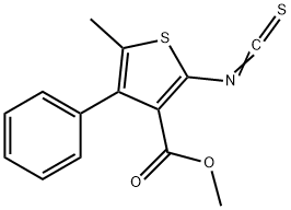 2-硫代异氰酸酯邻-5-甲基-4-苯基-噻吩-3-羧酸甲酯 结构式