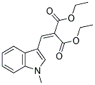 2-(1-METHYL-1H-INDOL-3-YLMETHYLENE)-MALONIC ACID DIETHYL ESTER 结构式