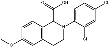 2-(2,4-DICHLORO-PHENYL)-6-METHOXY-1,2,3,4-TETRAHYDRO-ISOQUINOLINE-1-CARBOXYLIC ACID 结构式