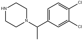 1-(1-(3,4-二氯苯基)乙基)哌嗪 结构式
