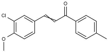 (E)-3-(3-氯-4-甲氧基苯基)-1-(对甲苯基)丙-2-烯-1-酮 结构式