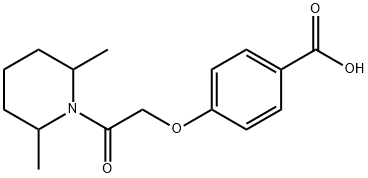 4-(2-(2,6-二甲基哌啶-1-基)-2-氧代乙氧基)苯甲酸 结构式