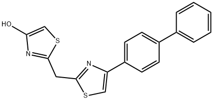 2-((4-([1,1'-联苯]-4-基)噻唑-2-基)甲基)噻唑-4-醇 结构式