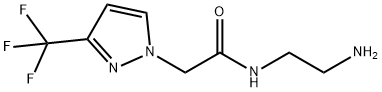 N-(2-胺乙基)-2-[3-(三氟甲基)-1H-吡唑-1-基]乙酰胺 结构式