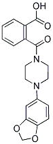 2-([4-(1,3-Benzodioxol-5-yl)piperazin-1-yl]carbonyl)benzoic acid 结构式