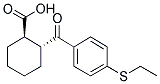 TRANS-2-(4-THIOETHYLBENZOYL)CYCLOHEXANE-1-CARBOXYLIC ACID 结构式