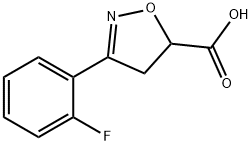 3-(2-氟-苯基)-4,5-二氢-异恶唑-5-羧酸 结构式