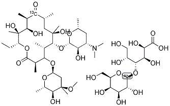 ERYTHROMYCIN-13C1, LACTOBIONATE SALT 结构式