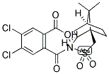 N-(2-羧基-4,5-二氯苯甲酰)-(+)-10,2-樟脑磺内酰胺 结构式