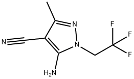 5-AMINO-1-(2-TRIFLUORO)ETHYL-3-METHYL-1H-PYRAZOLE-4-CARBONITRILE 结构式