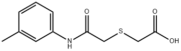 2-({[(3-甲基苯基)氨基甲酰基]甲基}硫烷基)乙酸 结构式