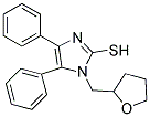 4,5-DIPHENYL-1-(TETRAHYDROFURAN-2-YLMETHYL)-1H-IMIDAZOLE-2-THIOL 结构式