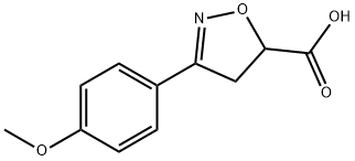 3-(4-甲氧基-苯基)-4,5-二氢-异恶唑-5-羧酸 结构式