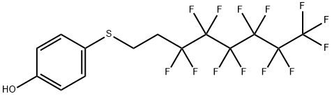 4-(3,3,4,4,5,5,6,6,7,7,8,8,8-十三氟辛硫基)苯酚 结构式