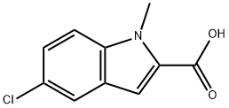 5-氯-1-甲基吲哚-2-羧酸 结构式