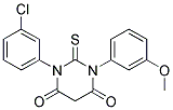 1-(3-CHLOROPHENYL)-3-(3-METHOXYPHENYL)-2-THIOXODIHYDROPYRIMIDINE-4,6(1H,5H)-DIONE 结构式
