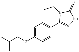 4-乙基-5-(4-异丁氧基苯基)-4H-1,2,4-三唑-3-硫醇 结构式