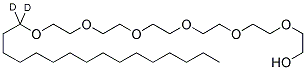 Hexaethyleneglycol monohexadecyl ether-d2 结构式