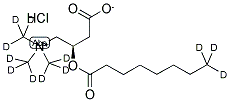 氘代辛酰(8,8,8-D3)-(N-甲酰-D3)盐酸肉碱 结构式