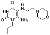 6-AMINO-5-[(2-MORPHOLIN-4-YLETHYL)AMINO]-1-PROPYLPYRIMIDINE-2,4(1H,3H)-DIONE 结构式