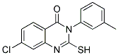 7-Chloro-2-mercapto-3-m-tolyl-3H-quinazolin-4-one 结构式