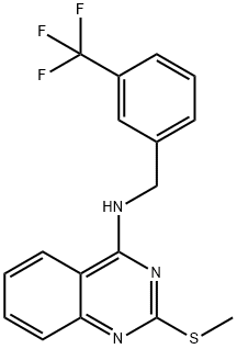 2-(METHYLSULFANYL)-N-[3-(TRIFLUOROMETHYL)BENZYL]-4-QUINAZOLINAMINE 结构式