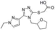 [5-(1-ETHYL-1 H-PYRAZOL-3-YL)-4-(TETRAHYDRO-FURAN-2-YLMETHYL)-4 H-[1,2,4]TRIAZOL-3-YLSULFANYL]-ACETIC ACID 结构式