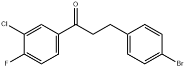 3-(4-Bromophenyl)-3'-chloro-4'-fluoropropiophenone 结构式