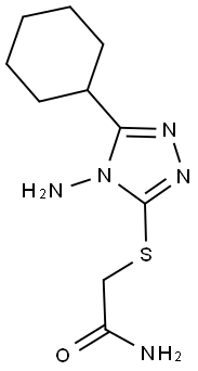 2-[(4-AMINO-5-CYCLOHEXYL-4H-1,2,4-TRIAZOL-3-YL)SULFANYL]ACETAMIDE 结构式