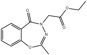 ETHYL 2-[2-METHYL-5-OXO-1,3,4-BENZOXADIAZEPIN-4(5H)-YL]ACETATE 结构式