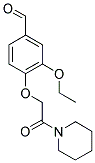 3-ETHOXY-4-(2-OXO-2-PIPERIDIN-1-YLETHOXY)BENZALDEHYDE 结构式