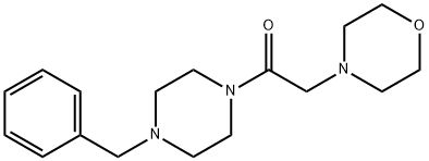 1-(4-BENZYLPIPERAZINO)-2-MORPHOLINO-1-ETHANONE 结构式