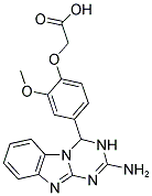 [4-(2-AMINO-3,4-DIHYDRO[1,3,5]TRIAZINO[1,2-A]BENZIMIDAZOL-4-YL)-2-METHOXYPHENOXY]ACETIC ACID 结构式