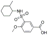 4-METHOXY-3-([(2-METHYLCYCLOHEXYL)AMINO]SULFONYL)BENZOIC ACID 结构式