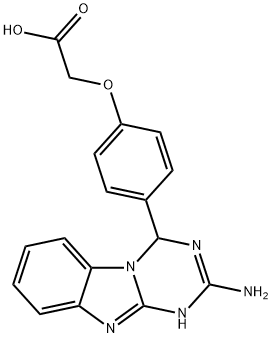 [4-(2-AMINO-3,4-DIHYDRO[1,3,5]TRIAZINO[1,2-A]BENZIMIDAZOL-4-YL)PHENOXY]ACETIC ACID 结构式