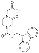 4-FMOC-1-CARBOXYMETHYL-PIPERAZIN-2-ONE 结构式