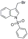 1-PHENYLSULPHONYL-3-BROMOMETHYLINDOLE 结构式